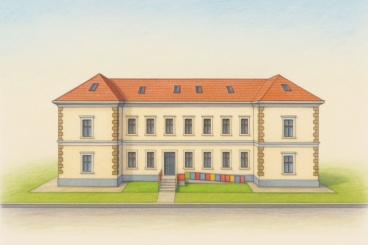 Zeichnung des Park Kindergarten Gebäudes